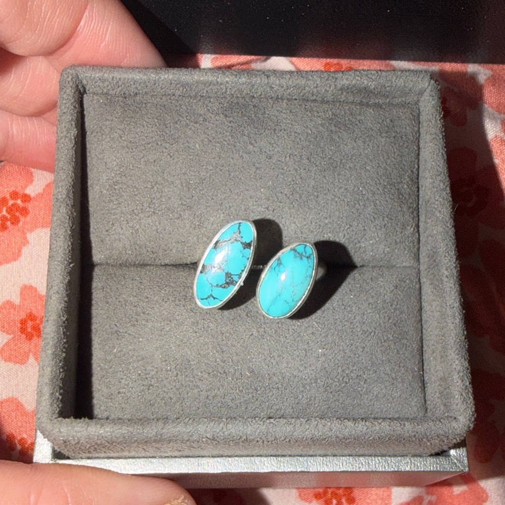 Silver and turquoise ring